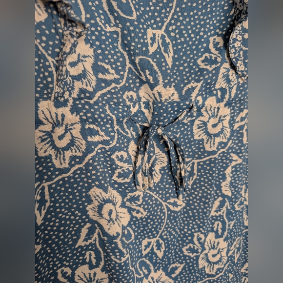 PAIGE Blue and White Floral Midi Dress - Picture 3 of 8